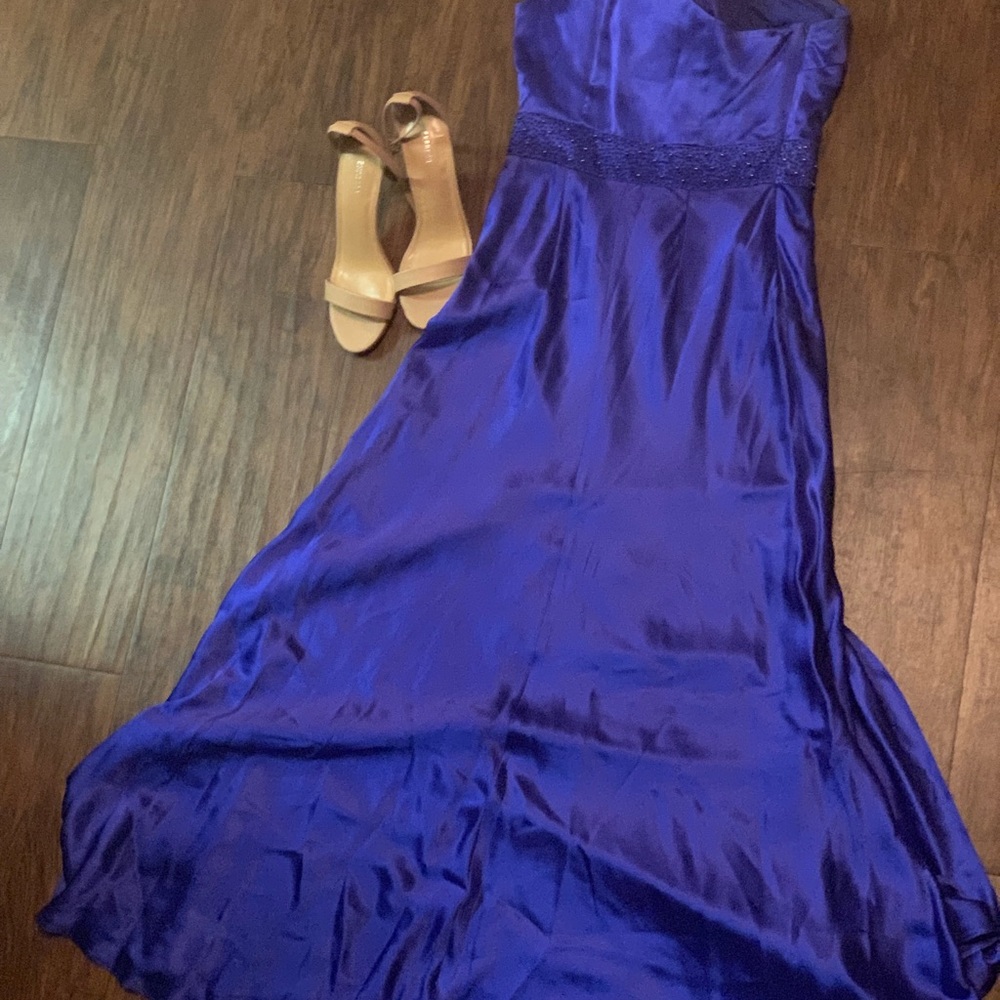 Purple Silk Sequin Dress